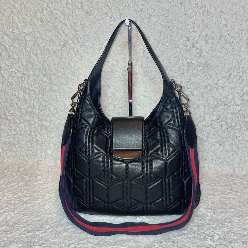 Gucci Dionysus Quilted Matelasse Leather Medium Hobo Shoulder Bag Black 446687 - Picture 9 of 17